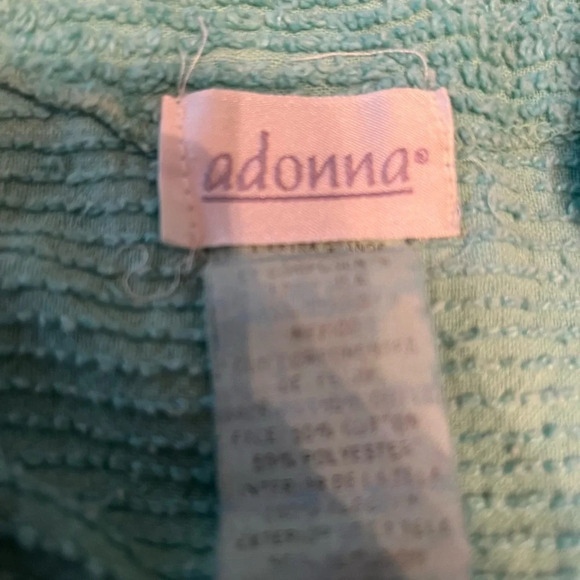 Adonna terry cloth grannycore modest maxi robe with front t zipper, size Large. - Picture 5 of 7